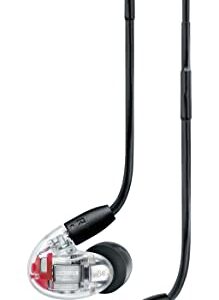 Shure SE846 Wired Sound Isolating Earbuds, High Definition Sound + Natural Bass, Four Drivers, Secure in-Ear Fit, Detachable Cable, Durable Quality, Compatible with Apple & Android Devices - Clear