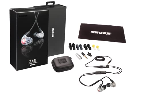 Shure SE846 Wired Sound Isolating Earbuds, High Definition Sound + Natural Bass, Four Drivers, Secure in-Ear Fit, Detachable Cable, Durable Quality, Compatible with Apple & Android Devices - Clear