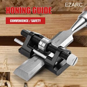 EZARC Knife Sharpeners Honing Guide for Chisels and Planes, Sharpening Jig Sharpening Guide Kit(Wood Chisels 1/4" to 2", Fits Planer Blades 1-3/8” to 3-1/8”)…