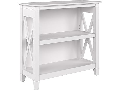 Bush Furniture Key West Small 2 Bookcase in Pure White Oak