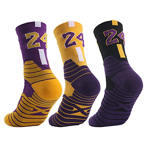 Lvcial Elite Basketball Socks,running socks,Athletic Socks,Compression Cushion Socks for Men & Women