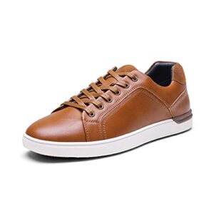 bruno marc mens casual dress sneakers fashion oxfords skate shoes, brown - 10.5(sbfs211m)