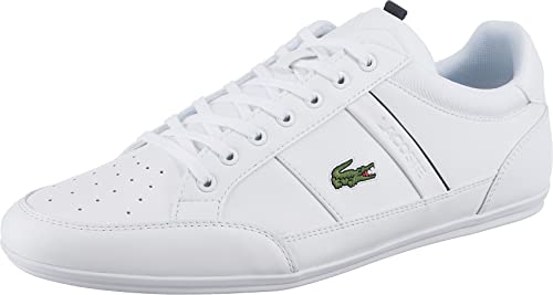 Lacoste Men's Trainers, Half Shoes, Wht Blk, 10.5 US