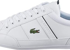 Lacoste Men's Trainers, Half Shoes, Wht Blk, 10.5 US