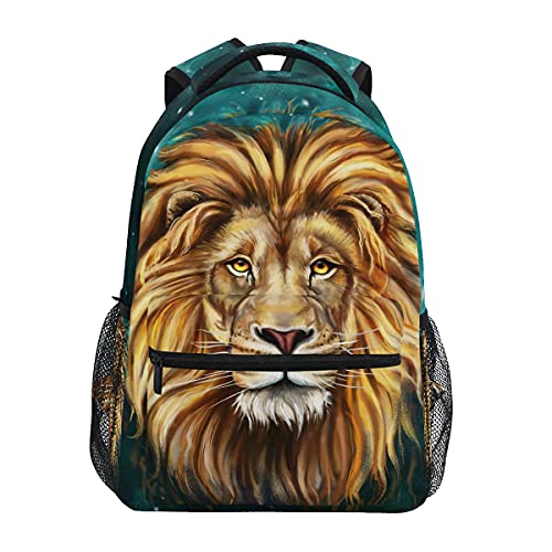 King Lion Aslan Backpack for Girls Backpacks for Elementary Teens Boys School Book Bags Kids Bookbags Shoulder Bag Travel Laptop Daypack