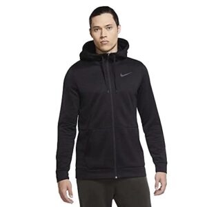 nike therma men's full-zip training hoodie (large-tall, black)