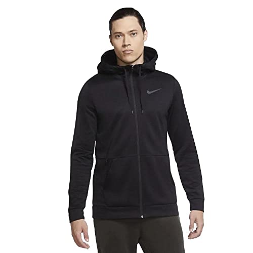 Nike Therma Men's Full-Zip Training Hoodie (Large-Tall, Black)