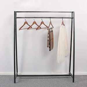 wjjayy moden metal clothes rack with clothing hanging rack organizer for laundry drying rack display racks garment racks,retro black