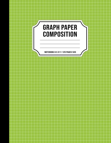 Graph Paper Composition Notebook 8.5 x 11: Quad Ruled 5 squares per inch (5x5) Grid Paper Notebook for Math and Science Students 120 Large Pages