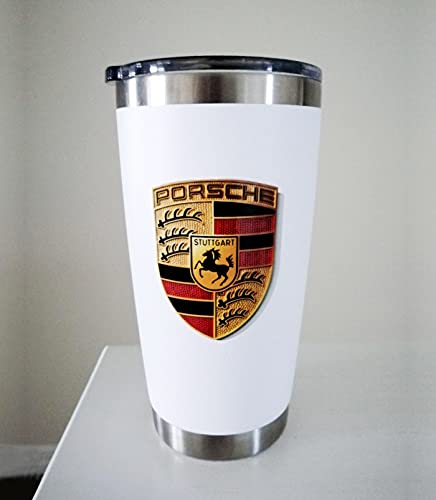 Porsche Crest Sticker Logo (65mm X 53mm) - GT3 RS 4.0/GT2 Style Porsche Emblem Logo Sticker Including Wipe (1)