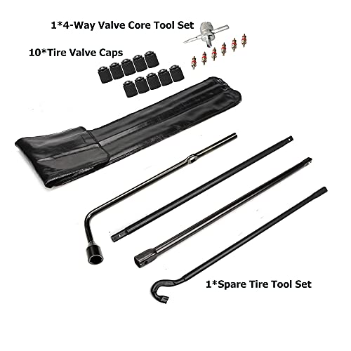 Dr.Roc Compatible with Spare Tire Tool Kit with Tire Jack Handle and Wheel Lug Wrench 2007-2021 Toyota Tundra 2008-2021 Toyota Sequoia