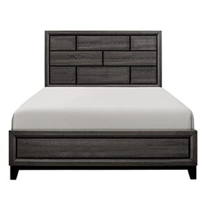 Pemberly Row Modern Engineered Wood California King Bed in Gray