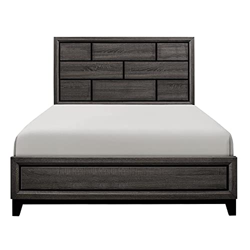 Pemberly Row Modern Engineered Wood California King Bed in Gray