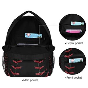 Kcldeci Laptop Backpack, Baseball Pattern Backpacks School Bookbag Laptop Book Bag Rucksack Daypack Shoulder Bag Fits 14 Inch Laptop