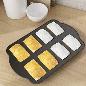 Tiawudi 2 Pack Non-Stick Mini Loaf Pan, Carbon Steel Baking Bread Pan, 8-Cavity