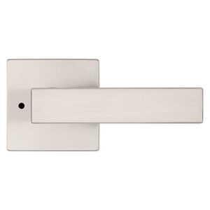 Kwikset Singapore Privacy Door Lever for Bedroom and Bathroom Doors with Microban in Satin Nickel