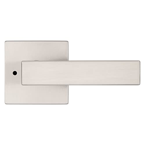 Kwikset Singapore Privacy Door Lever for Bedroom and Bathroom Doors with Microban in Satin Nickel