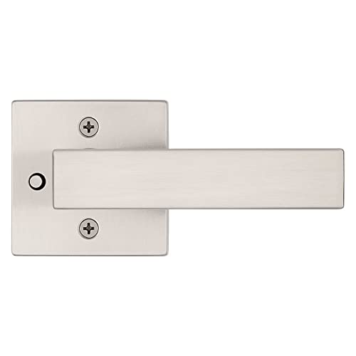 Kwikset Singapore Privacy Door Lever for Bedroom and Bathroom Doors with Microban in Satin Nickel