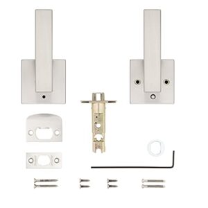 Kwikset Singapore Privacy Door Lever for Bedroom and Bathroom Doors with Microban in Satin Nickel