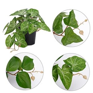 COCOBOO 3 Packs Fake Plants, Small Artificial Plants with Plastic Pots, Fake Potted Desk Plants for Office Home Shelf Decor Indoor Outdoor