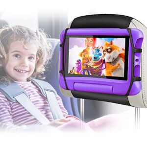 lpoake upgraded car headrest mount holder, tablet holder for car back seat, tablet mount for kids fits all 7-12.9'' tablets