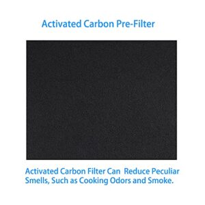 Bibolic D360 Replacement Filter D3 Compatible with Winix D360 Air Purifier, Part Number 1712-0101-02, 4 Pack Activated Carbon Filters, True HEPA D3 Filter