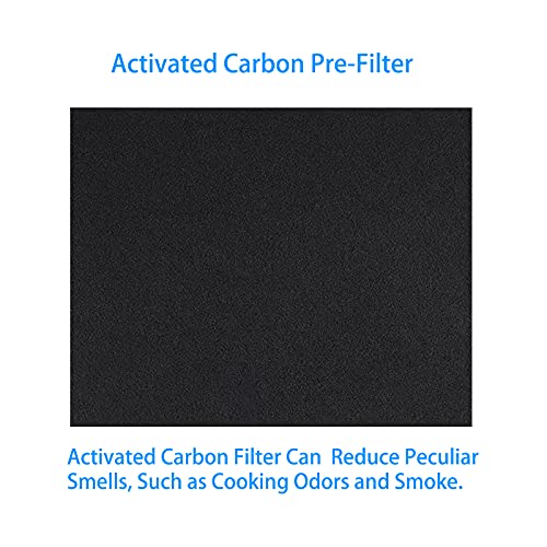 Bibolic D360 Replacement Filter D3 Compatible with Winix D360 Air Purifier, Part Number 1712-0101-02, 4 Pack Activated Carbon Filters, True HEPA D3 Filter