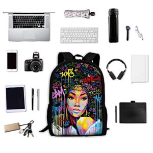 GALIRVC African Women Backpack High-capacity Laptop Bag School Bookbag for Teens Girls College Students Travel Hiking