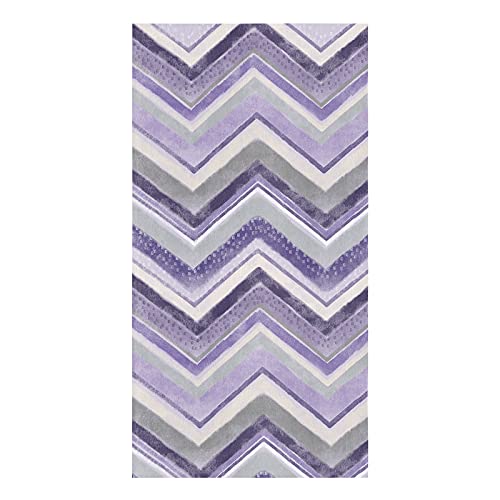 Big buy store Geometry Stripe Chevron Zig Zag Kitchen Dish Towels, Soft Lightweight Microfiber Absorbent Hand Towel Purple Nordic Design Tea Towel for Kitchen Bathroom 18x28in