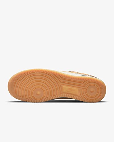 Nike Men's Air Force 1 Low Basketball Shoe, Coconut Milk/Atomic Orange, 9