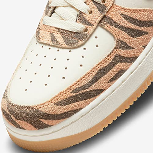 Nike Men's Air Force 1 Low Basketball Shoe, Coconut Milk/Atomic Orange, 9