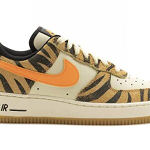 Nike Men's Air Force 1 Low Basketball Shoe, Coconut Milk/Atomic Orange, 9