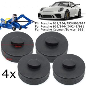 AUTOXBERT 4pcs Rubber Jack Pad Support Point Adapter Jacking Trolly Car Removal Repair Tool for Porsche 911 964 993 996 991 Cayman Boxster