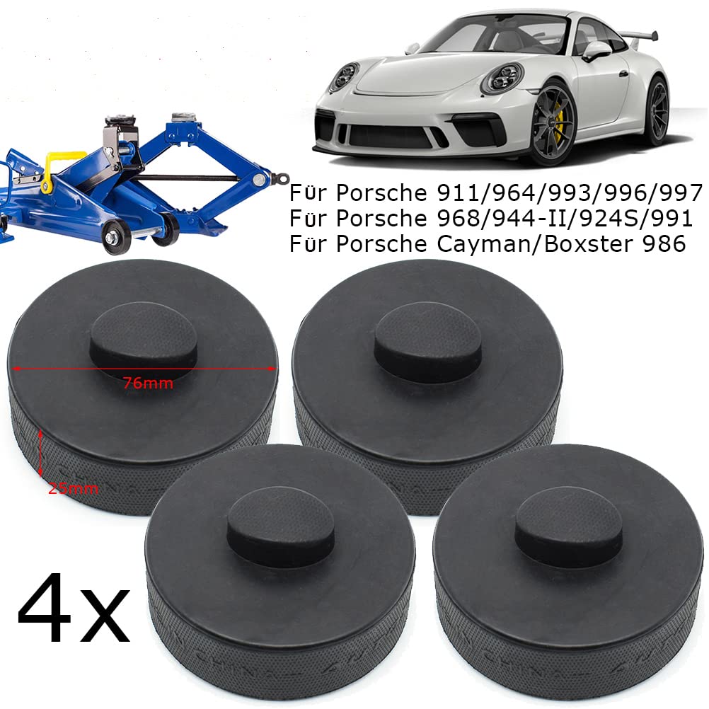 AUTOXBERT 4pcs Rubber Jack Pad Support Point Adapter Jacking Trolly Car Removal Repair Tool for Porsche 911 964 993 996 991 Cayman Boxster