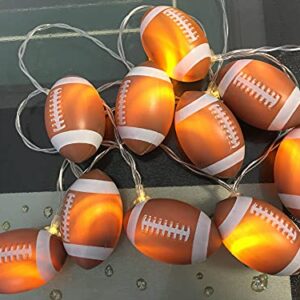 Lights for Bedroom Football Light String,Battery Powered 6.5ft 10 LED Football Fairy Lights for Room Decor,Ball Sport Theme Party Decorative Lights,Birthday Christmas Decorations,Football Lovers Gift