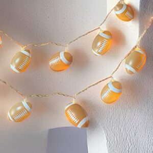 Lights for Bedroom Football Light String,Battery Powered 6.5ft 10 LED Football Fairy Lights for Room Decor,Ball Sport Theme Party Decorative Lights,Birthday Christmas Decorations,Football Lovers Gift