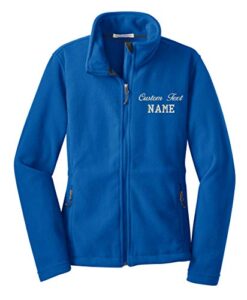 ink stitch women l217 custom stitching embroidery fleece jackets - royal (xl)