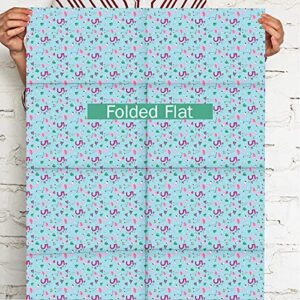 BIOBROWN Happy 5th Birthday Wrapping Paper Sheets for Girls Including Greeting Card and Gift Tags for Birthday Wishes - 2 Fold Flat Sheets