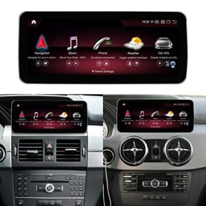road top newest android 12 car stereo 10.25" car touch screen for mercedes benz glk class x204 2009-2015 year, 8+128g, support wireless carplay, global weather,ota upgrade,voice control