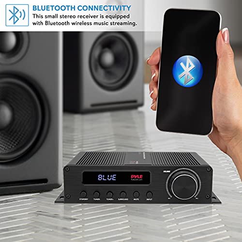 Pyle Wireless Bluetooth Home Audio Amplifier - 100W 5 Channel Home Theater Power Stereo Receiver, Surround Sound w/HDMI, AUX, FM Antenna, Subwoofer Speaker Input, 12V Adapter - Pyle PFA540BT.5