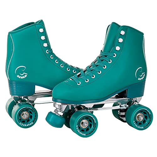 C SEVEN C7skates Dark Magic Quad Roller Skates (Enchanted Forest, Women's 7 / Youth 6 / Men's 6)