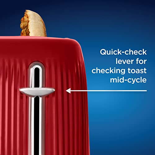 Oster® Retro 2-Slice Toaster with Quick-Check Lever, Extra-Wide Slots, Impressions Collection, Red
