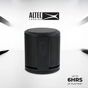 Altec Lansing HydraMicro - Waterproof Bluetooth Speaker, Lightweight & Portable Speaker for Travel & Outdoor Use, Black