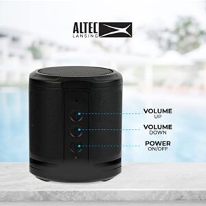 Altec Lansing HydraMicro - Waterproof Bluetooth Speaker, Lightweight & Portable Speaker for Travel & Outdoor Use, Black