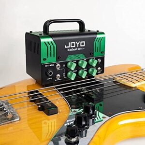 JOYO Badass Bass Mini Amp Head 50 Watt Preamp Hybrid Tube Power Amplifier (No Sound, Requires Extra Speaker & Headphone)