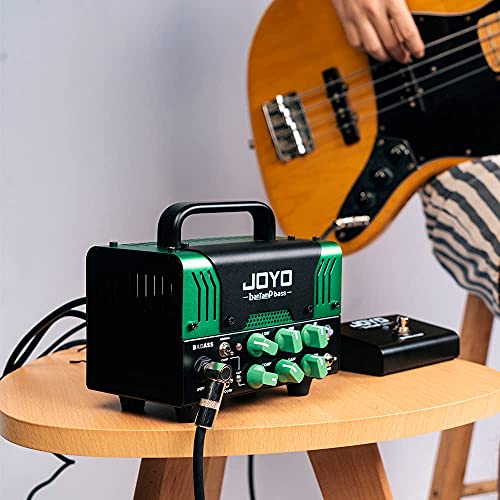 JOYO Badass Bass Mini Amp Head 50 Watt Preamp Hybrid Tube Power Amplifier (No Sound, Requires Extra Speaker & Headphone)