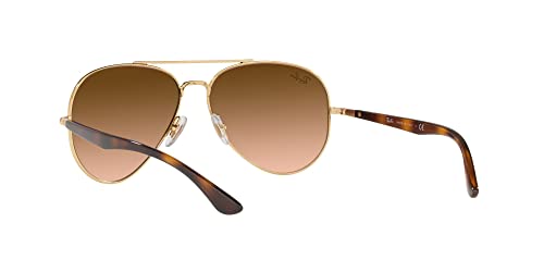 Ray-Ban RB3675 Aviator Sunglasses, Gold/Pink Gradient Brown, 58 mm