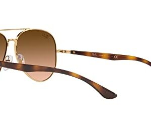 Ray-Ban RB3675 Aviator Sunglasses, Gold/Pink Gradient Brown, 58 mm