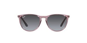 ray-ban junior rj9060s erika round sunglasses, transparent violet/grey gradient, 50 mm