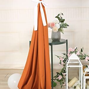 SHERWAY 2 Panels 4.8 Feet x 10 Feet Dark Orange Photography Backdrop Drapes, Thick Polyester Window Curtain for Wedding Party Ceremony Stage Decorations